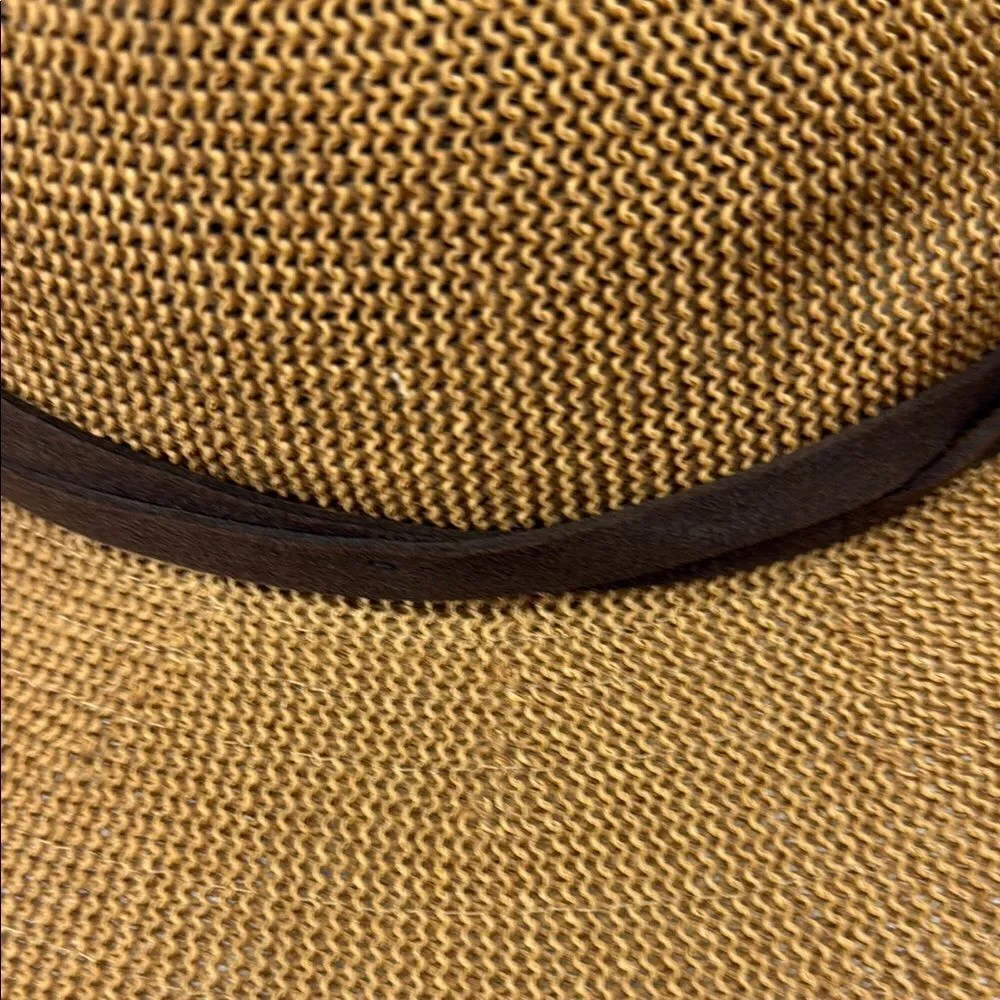 WYETH Brown Part Paper Panama Style Hat One Size